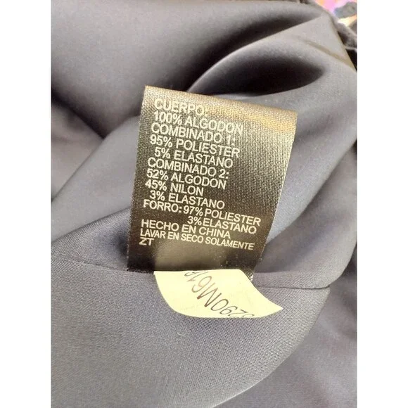 New Antonio Melani Women’s 14 Navy Cotton Eyelet Lace Watercolor Sheath Dress - Picture 16 of 16